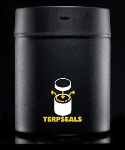 TerpSeals Inox 500ml beholder i sort rustfrit stål til opbevaring af terpener