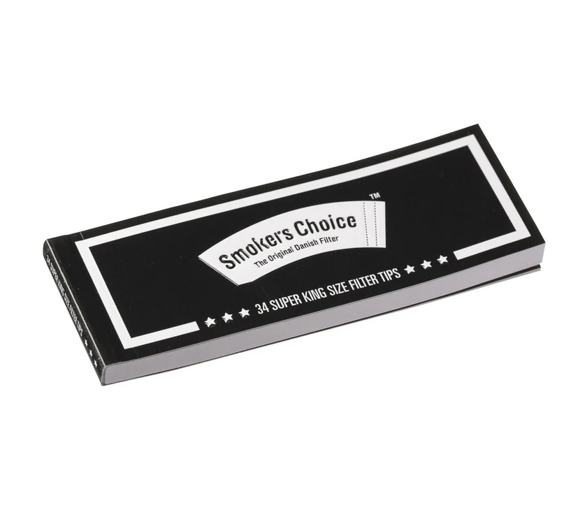 Smokers Choice Black Blunt Tips ekstra brede ublegede filtertips med perforering